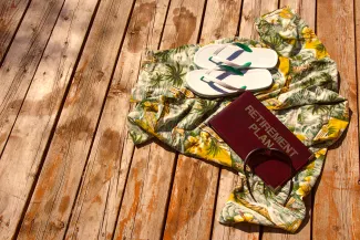 Hawaii Retirement Plan Aloha Shirt Rubber Slippers